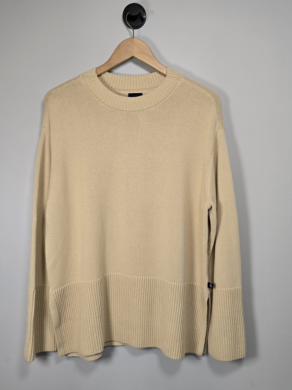 Women's Crewneck Knit Sweater in Beige